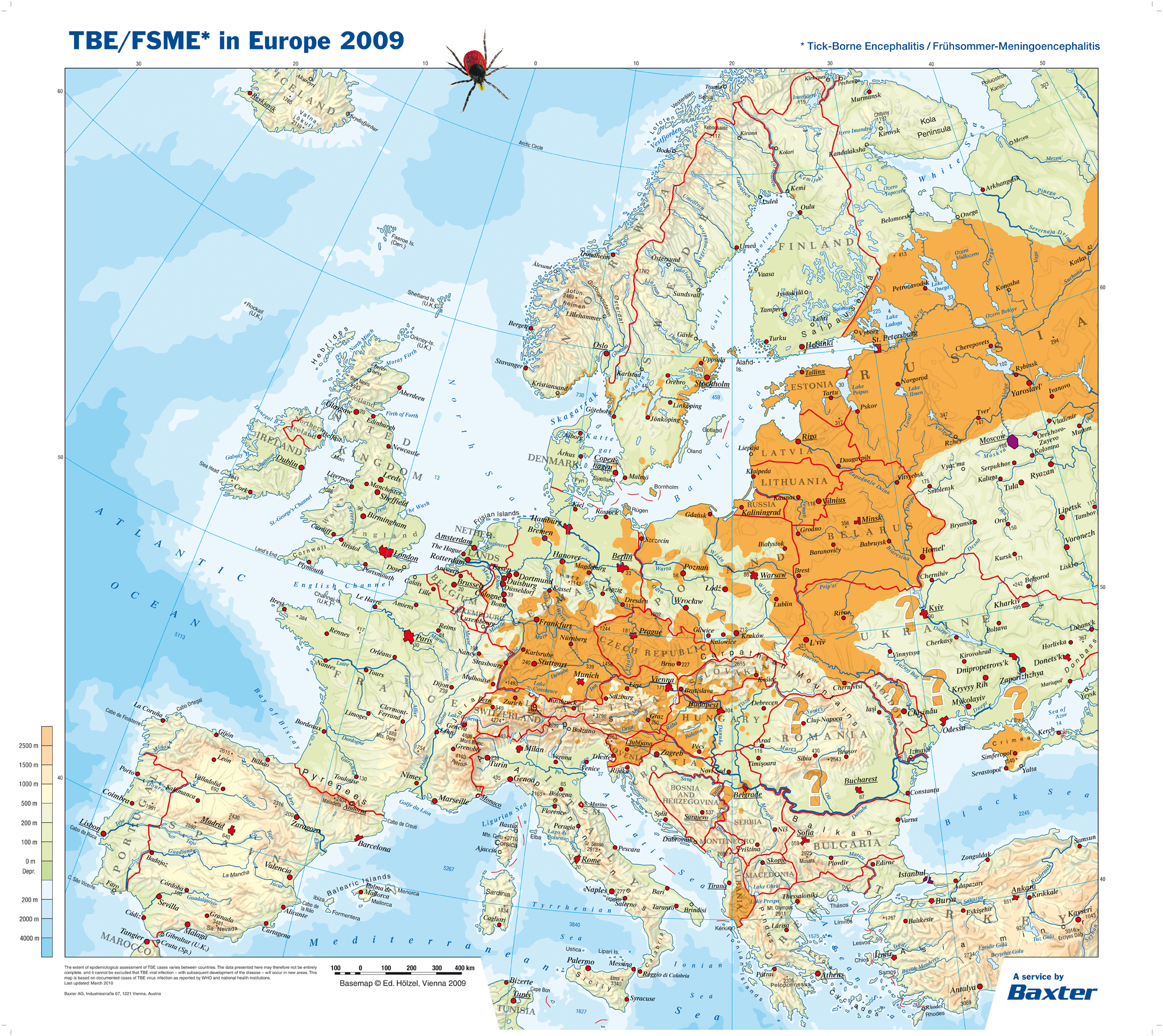 TBE in Europe Tick-borne encephalitis (TBE)