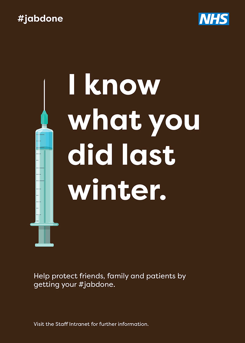 Staff Flu Campaign 2016 poster winter