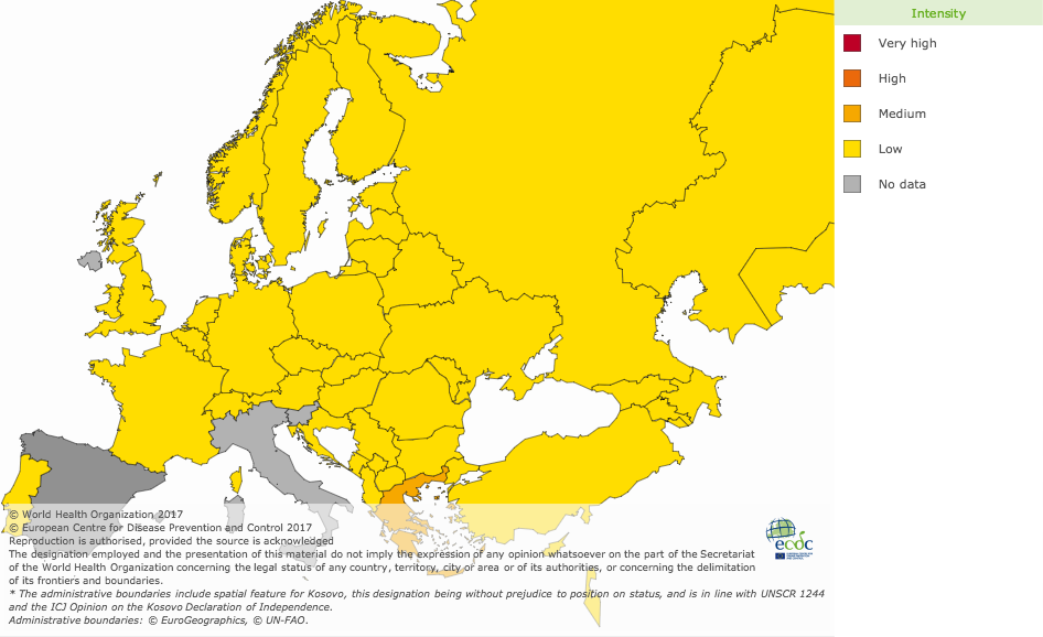 Flu Intensity in Europe