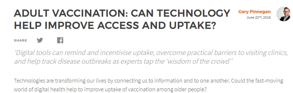Image of article 'Adult vaccination: can technology help improve access and uptake' 