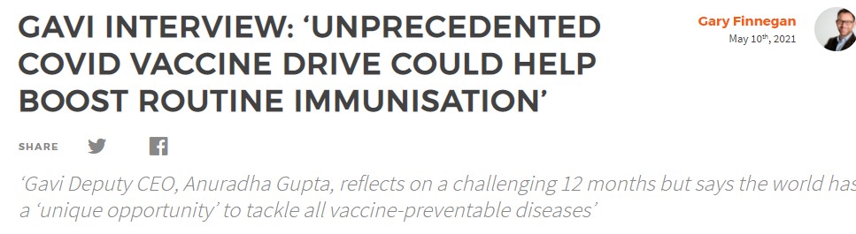 Gavi interview: Unprecedented covid vaccine drive could help boost routine immunisation