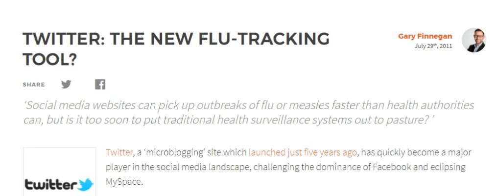 Image for article: 'Twitter: the new flu-tracking tool?'