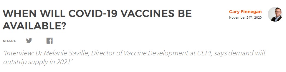 When will covid-19 vaccines be available