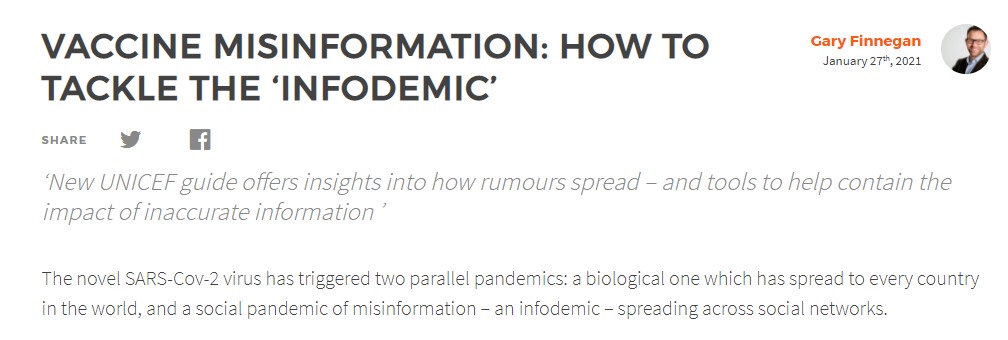 Image for : Vaccine misinformation: How to tackle the 'infodemic'