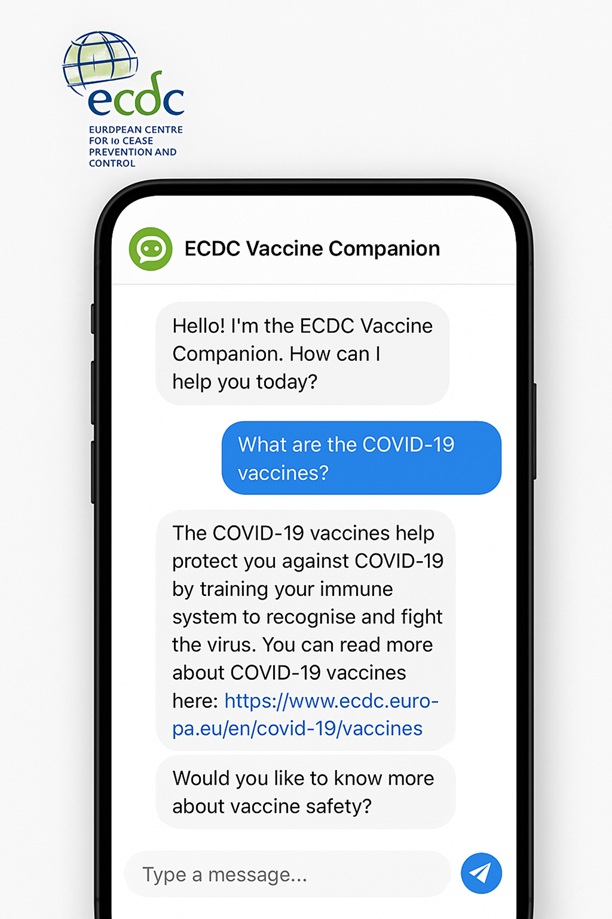 Screenshot of ECDC Chat-GPT chat